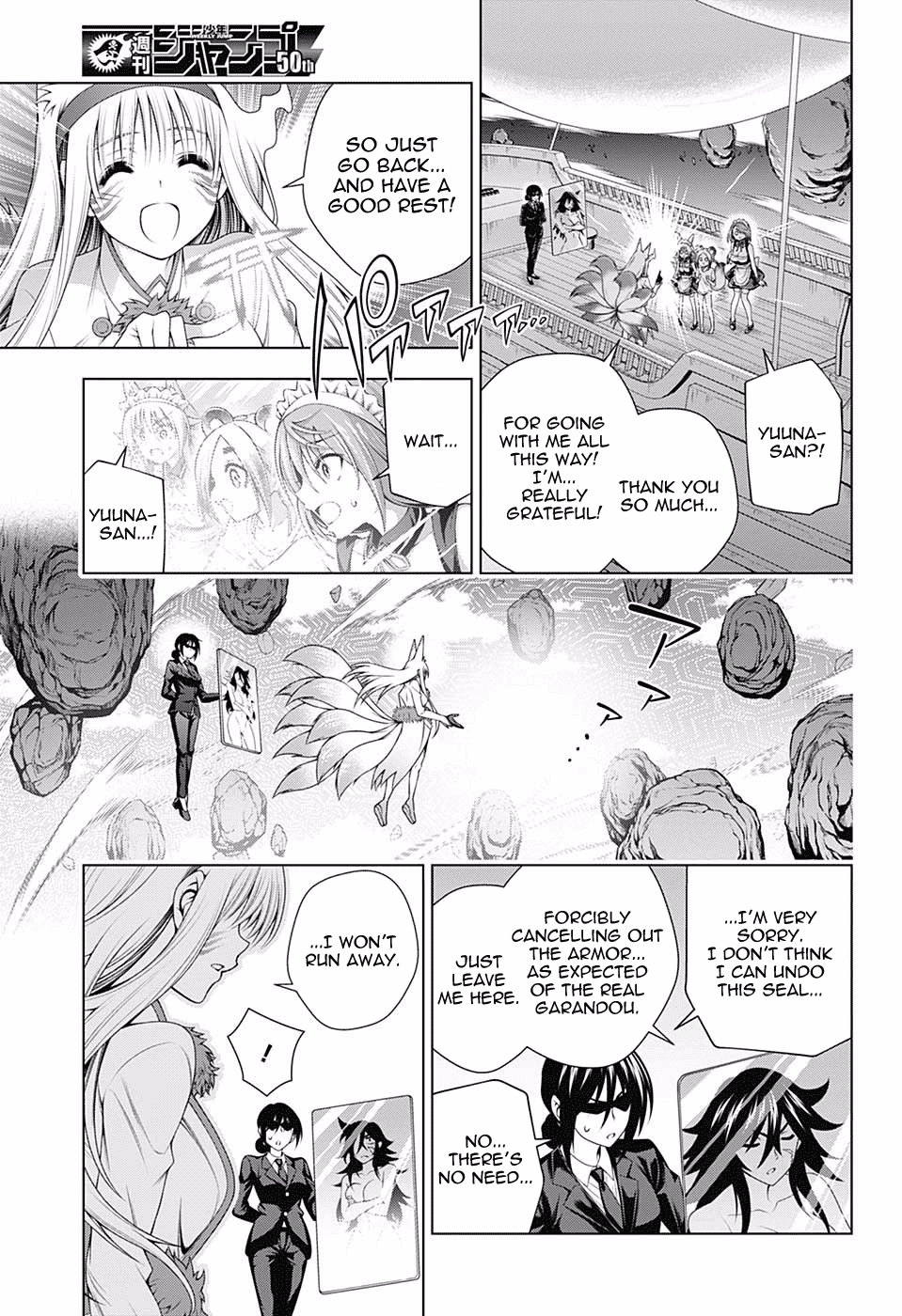 Yuragi-sou no Yuuna-san Chapter 125 page 15 - Chapter 125: Yuuna-san as Tenko Genryuusai