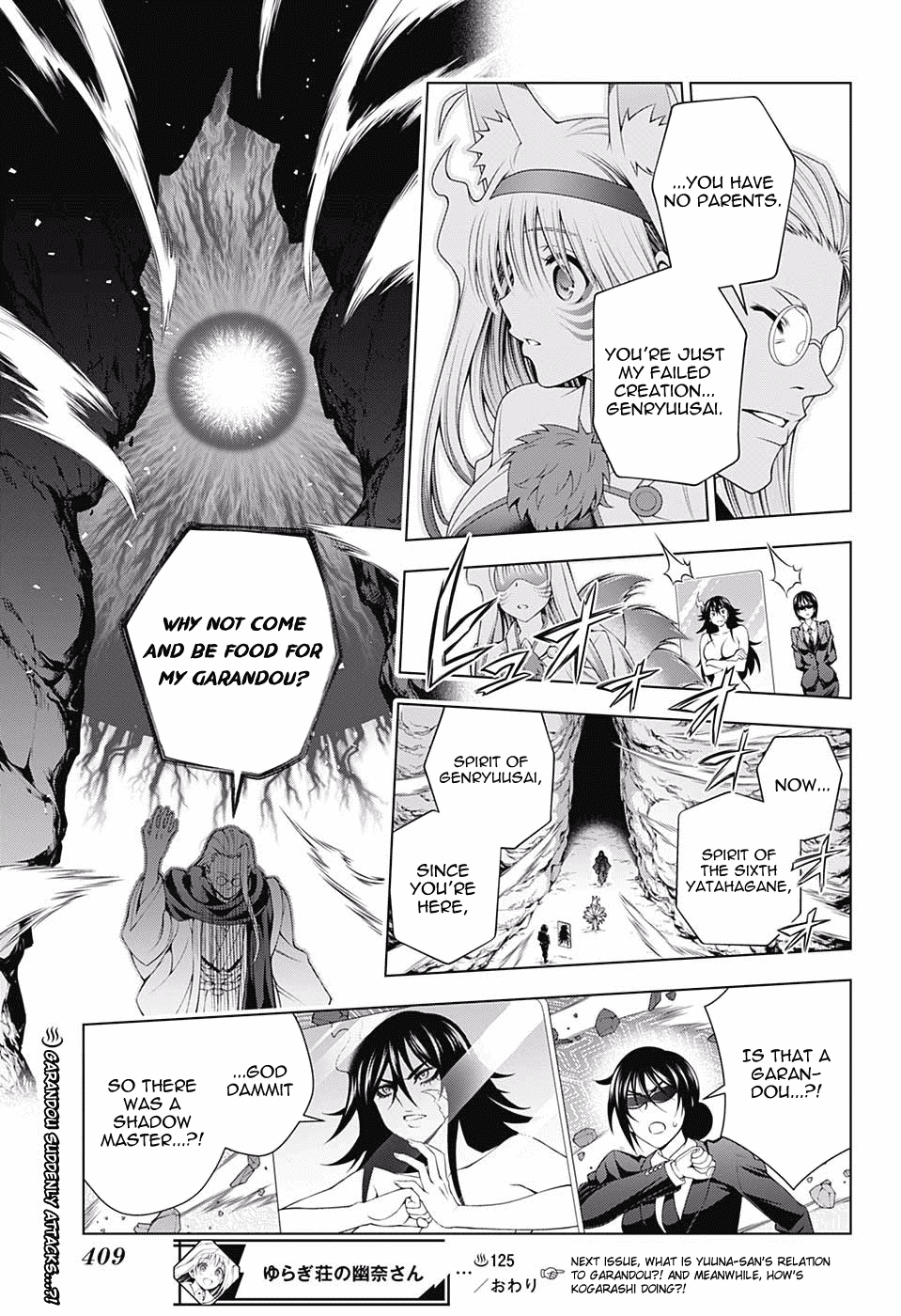 Yuragi-sou no Yuuna-san Chapter 125 page 19 - Chapter 125: Yuuna-san as Tenko Genryuusai