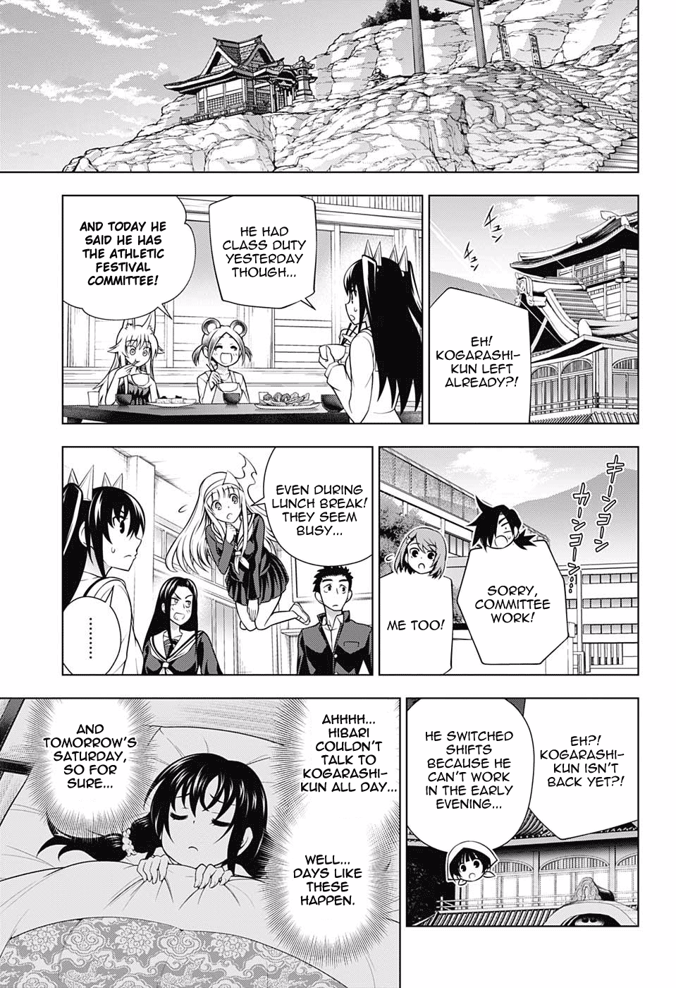 Yuragi-sou no Yuuna-san Chapter 170 page 7 - Chapter 170: Hibari-chan, Conquering the Klutz?