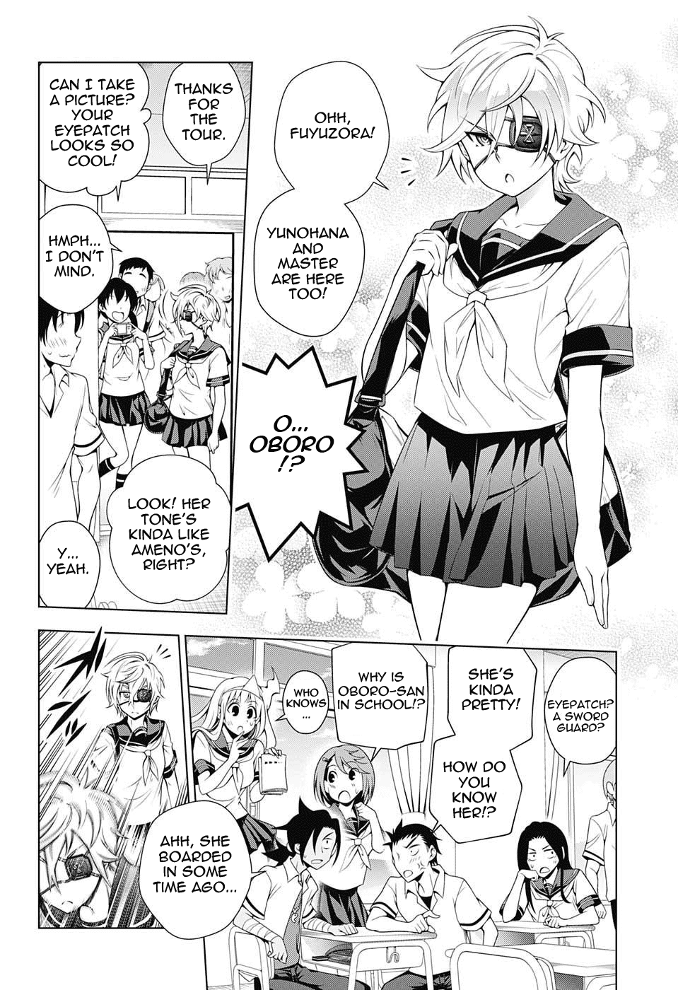 Yuragi-sou no Yuuna-san Chapter 37 page 4 - Chapter 37: Oboro Goes to School