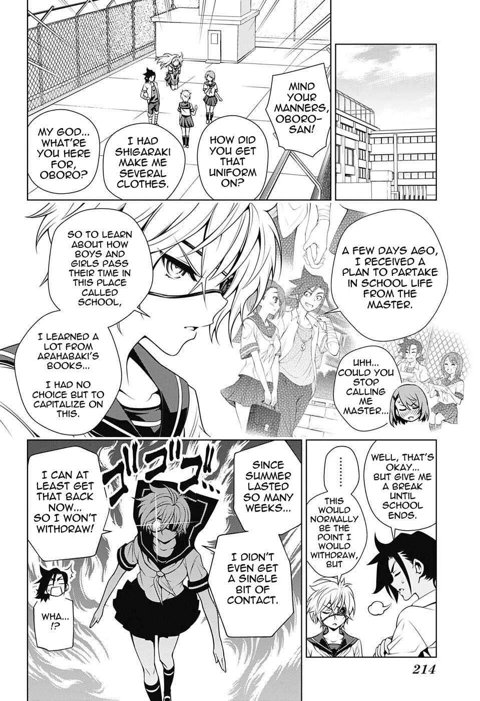 Yuragi-sou no Yuuna-san Chapter 37 page 6 - Chapter 37: Oboro Goes to School