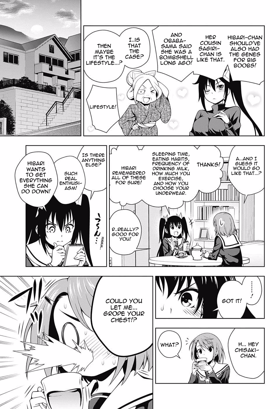 Yuragi-sou no Yuuna-san Chapter 41 page 11 - Chapter 41: Hibari-chan's Tawawa Plan