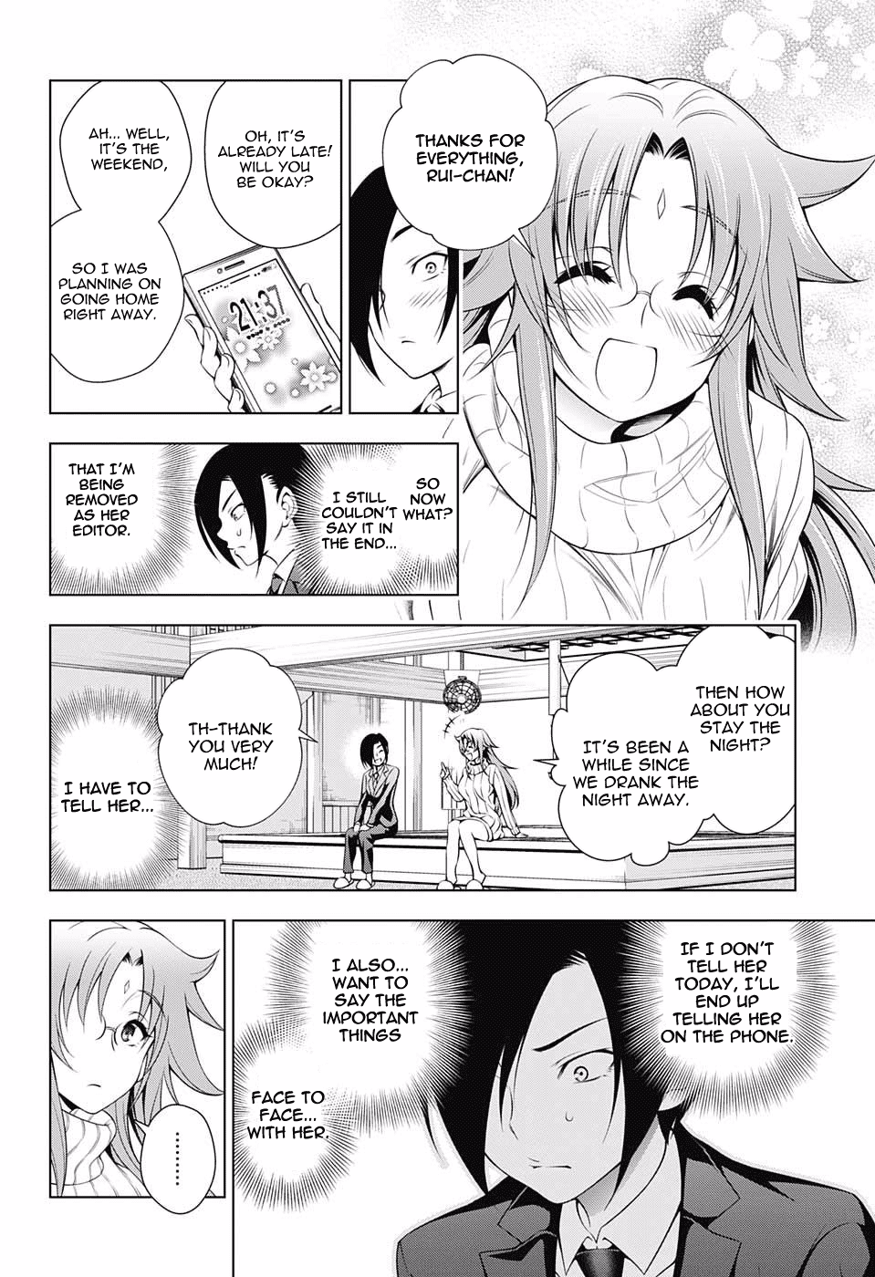 Yuragi-sou no Yuuna-san Chapter 66 page 12 - Chapter 66: Nonko-san and Editor-san