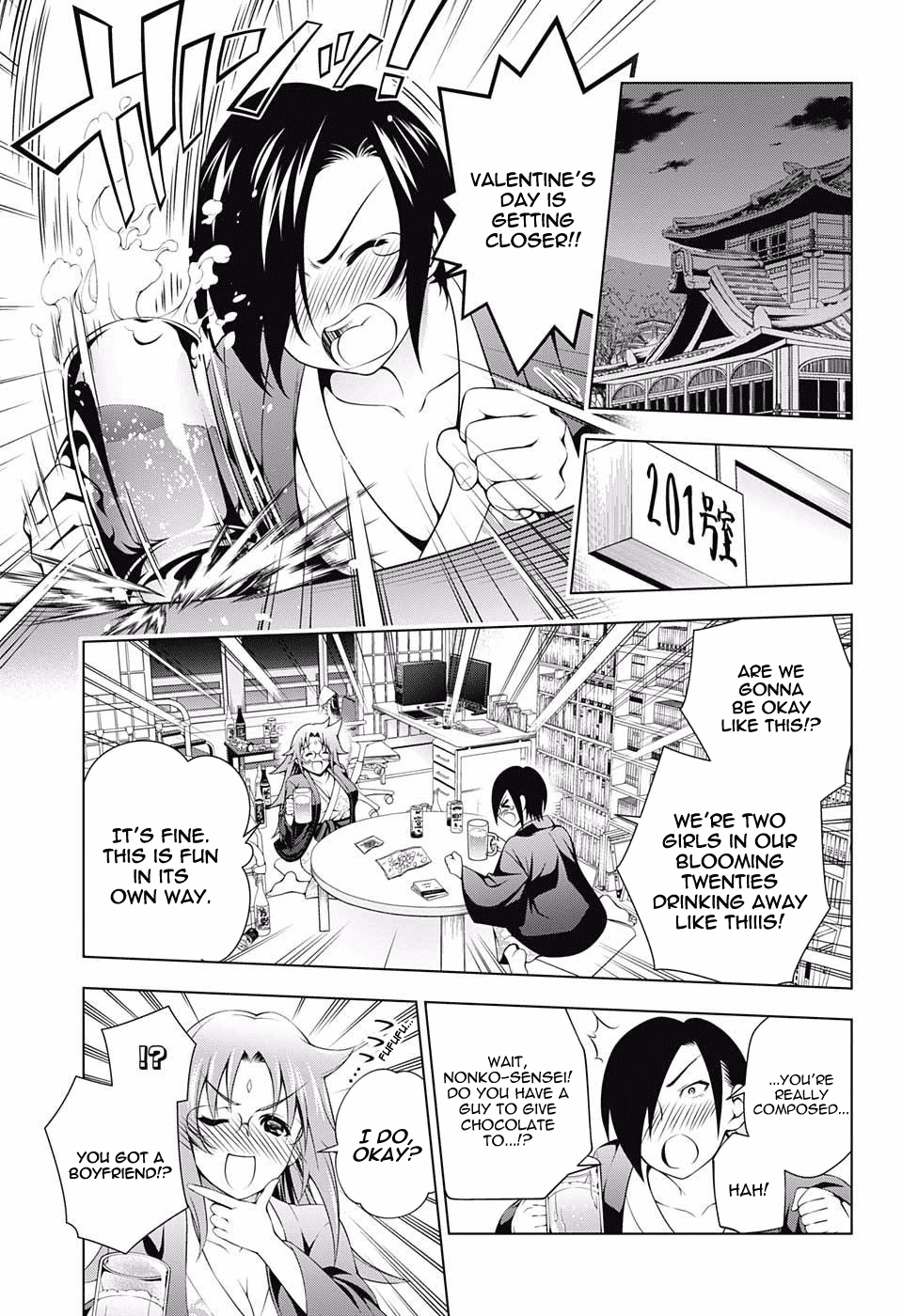 Yuragi-sou no Yuuna-san Chapter 66 page 13 - Chapter 66: Nonko-san and Editor-san