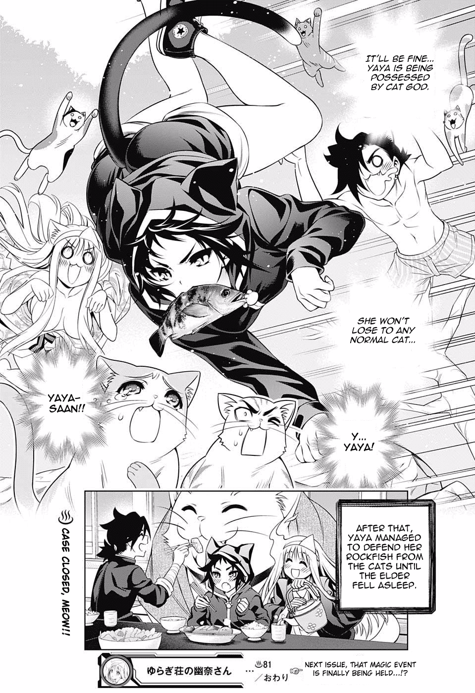 Yuragi-sou no Yuuna-san Chapter 81 page 21 - Chapter 81: Meow Meow Paradise