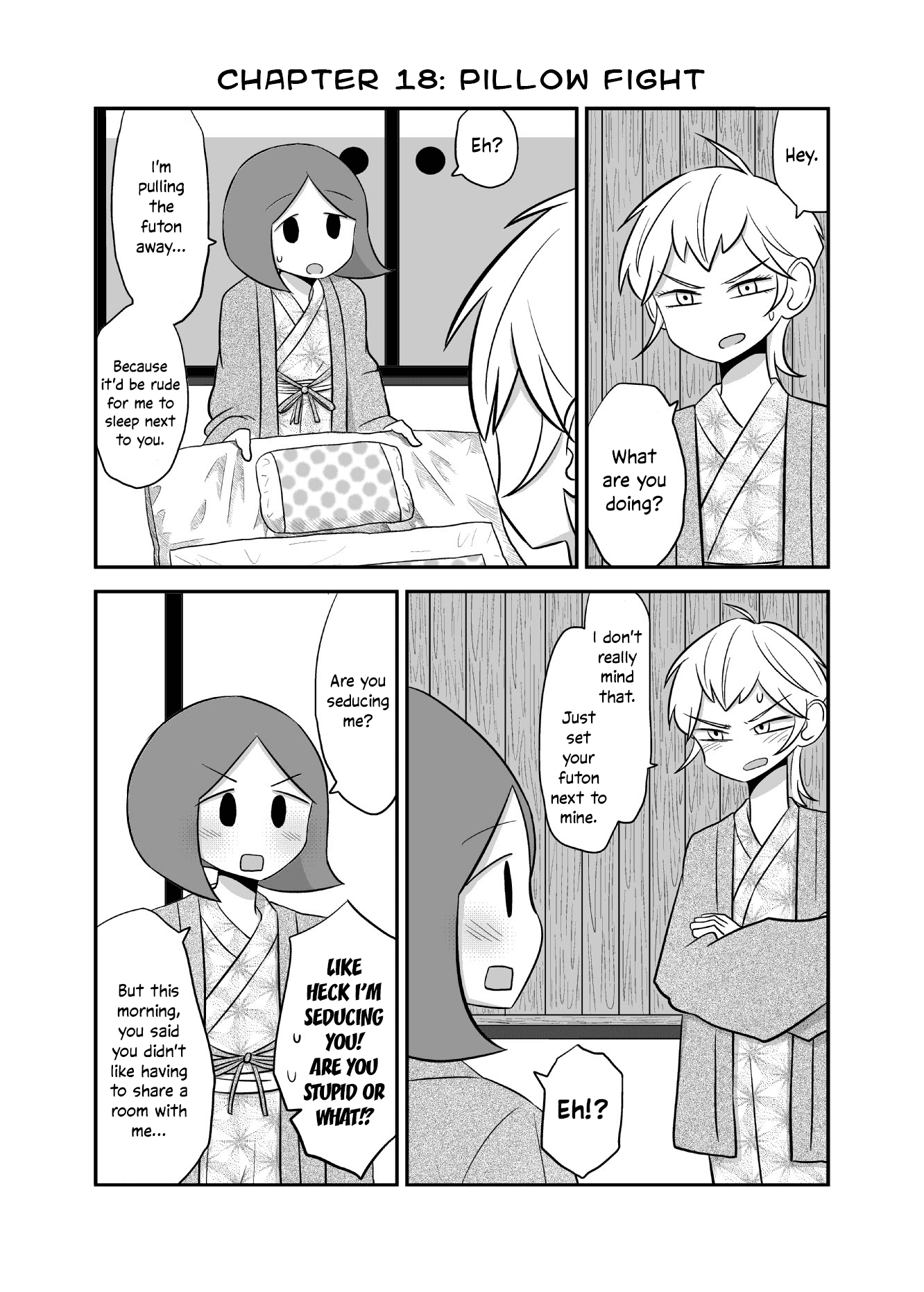 Yuri Natsu -Kagaya Inn- Chapter 18 page 1 - Chapter 18: Pillow Fight