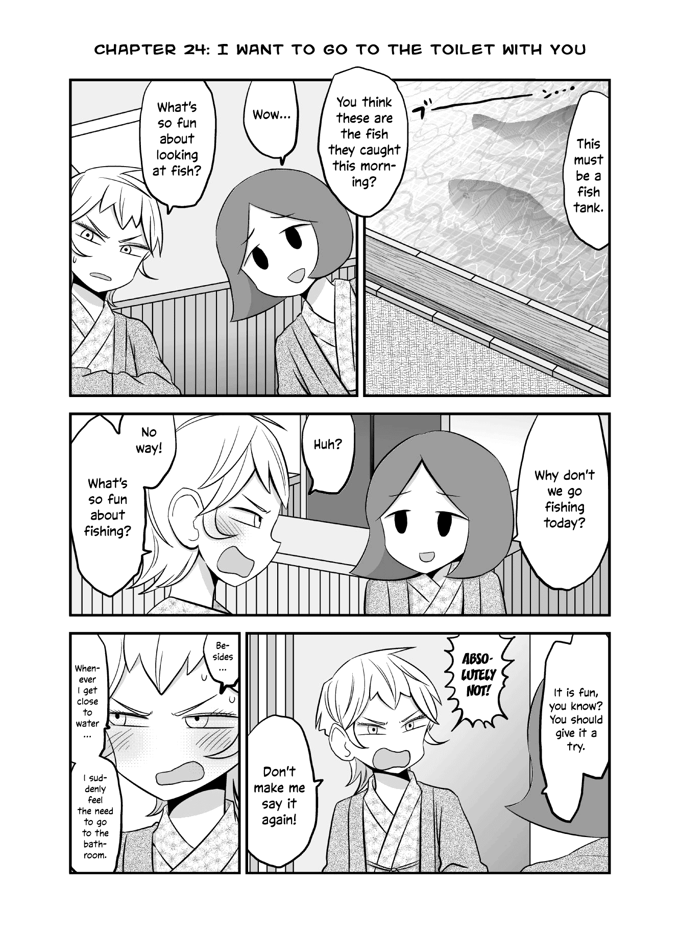 Yuri Natsu -Kagaya Inn- Chapter 24 page 1 - Chapter 24: I Want to Go to the Toilet with You