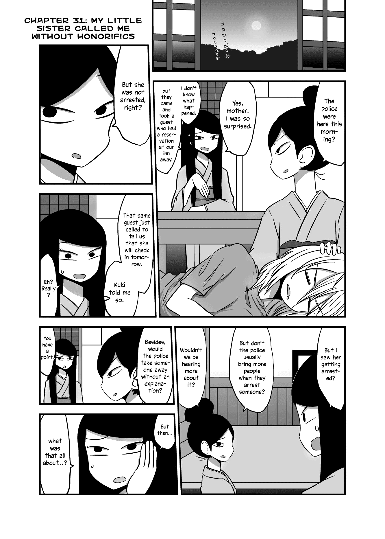 Yuri Natsu -Kagaya Inn- Chapter 31 page 1 - Chapter 31: My Little Sister Called Me Without Honorifics