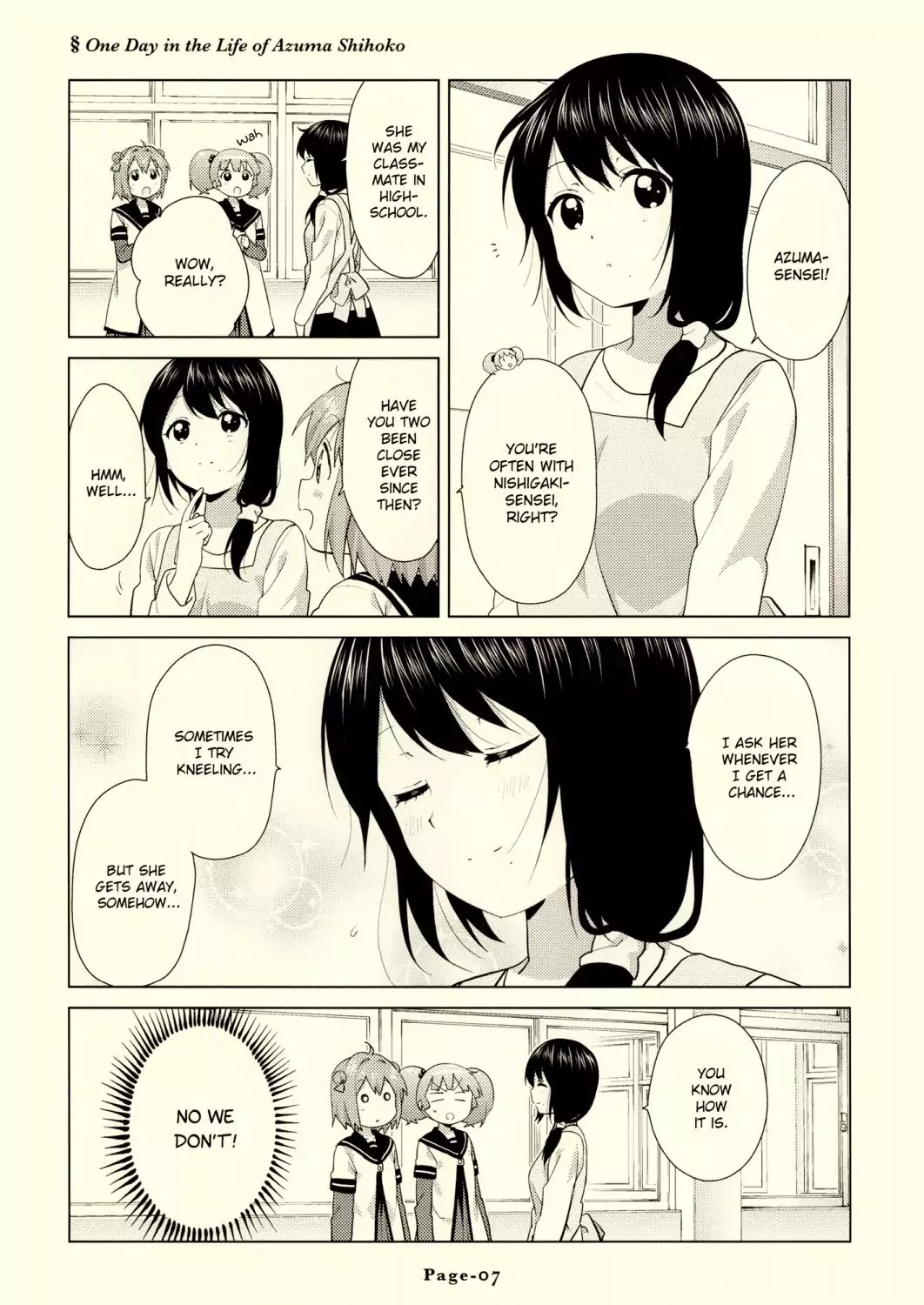 Yuru Yuri Chapter 108.6 page 8 - Vol.14 Mini Fanbook 2 - Teachers