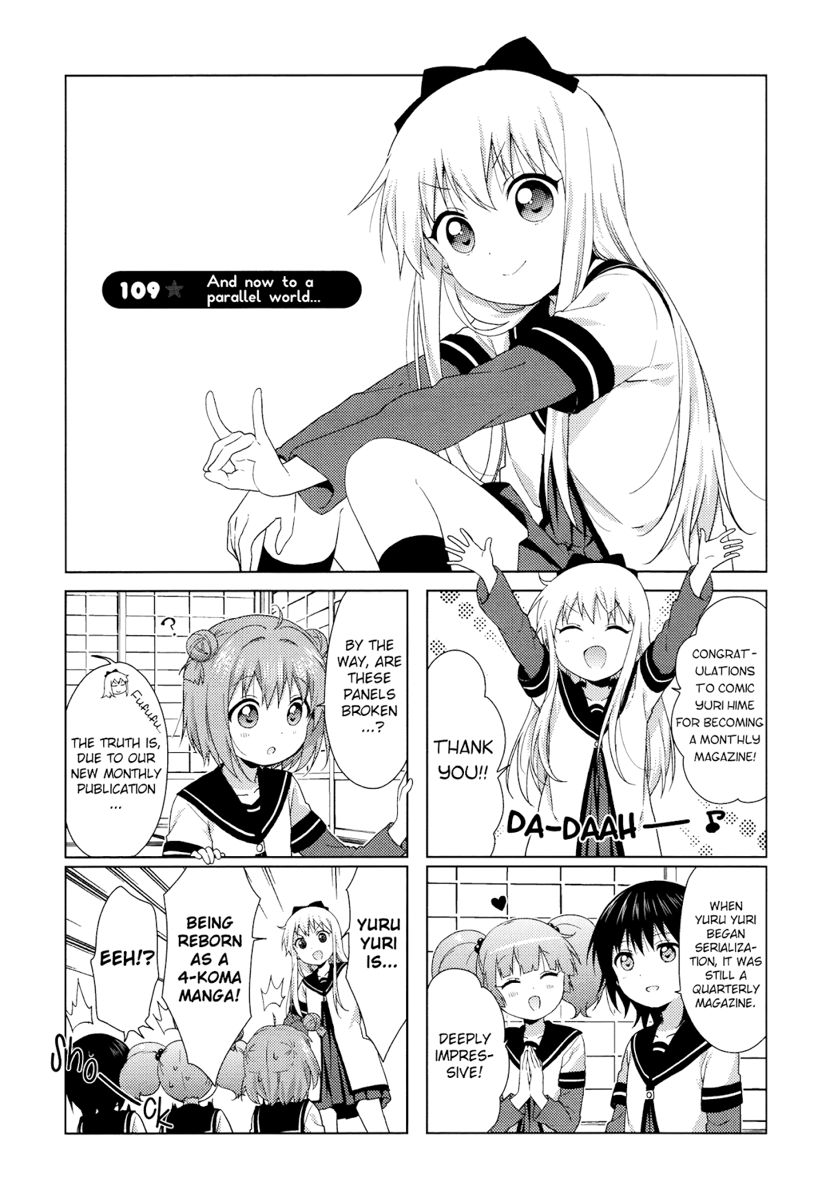 Yuru Yuri Chapter 109 page 1 - Chapter 109: And now to a parallel world...