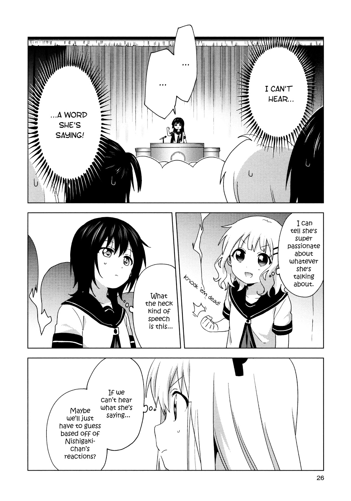 Yuru Yuri Chapter 160 page 4 - Chapter 160: School Assembly