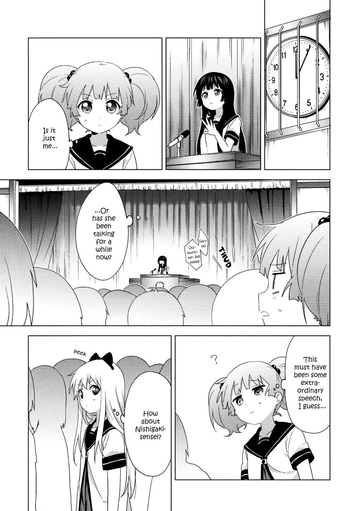Yuru Yuri Chapter 160 page 9 - Chapter 160: School Assembly