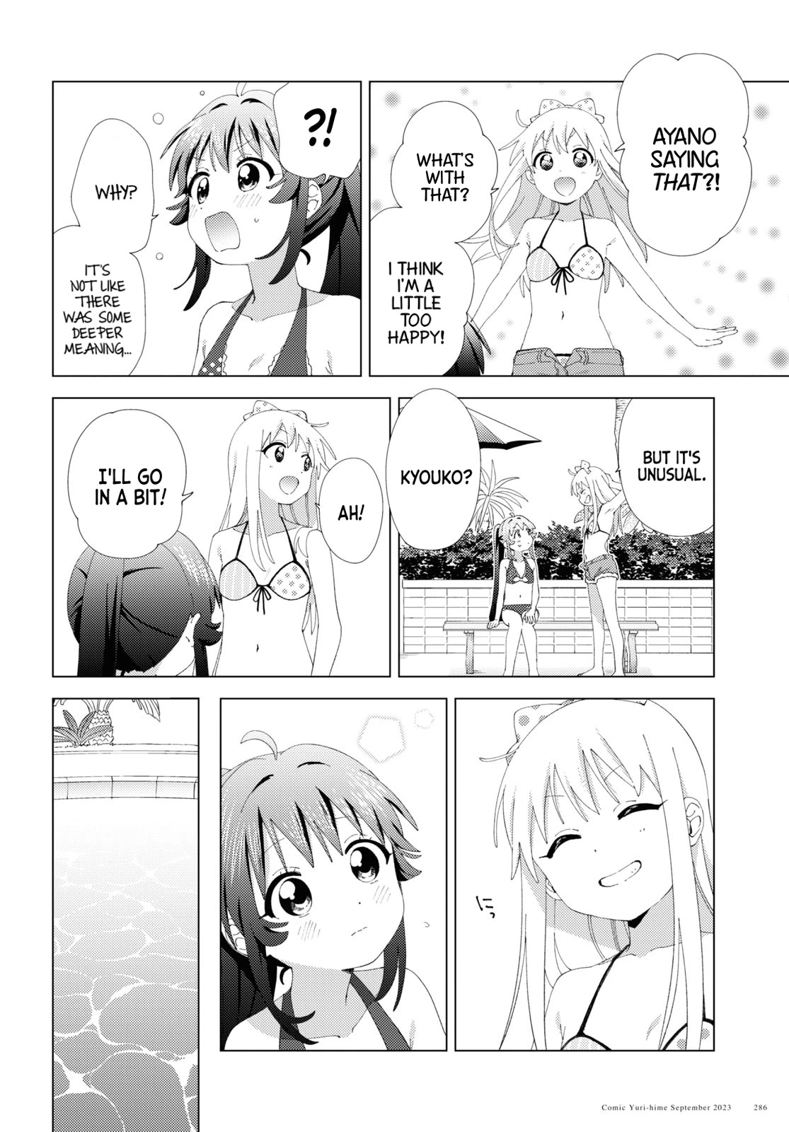 Yuru Yuri Chapter 200 page 8 - Chapter 200: At the Poolside Without Getting In the Water