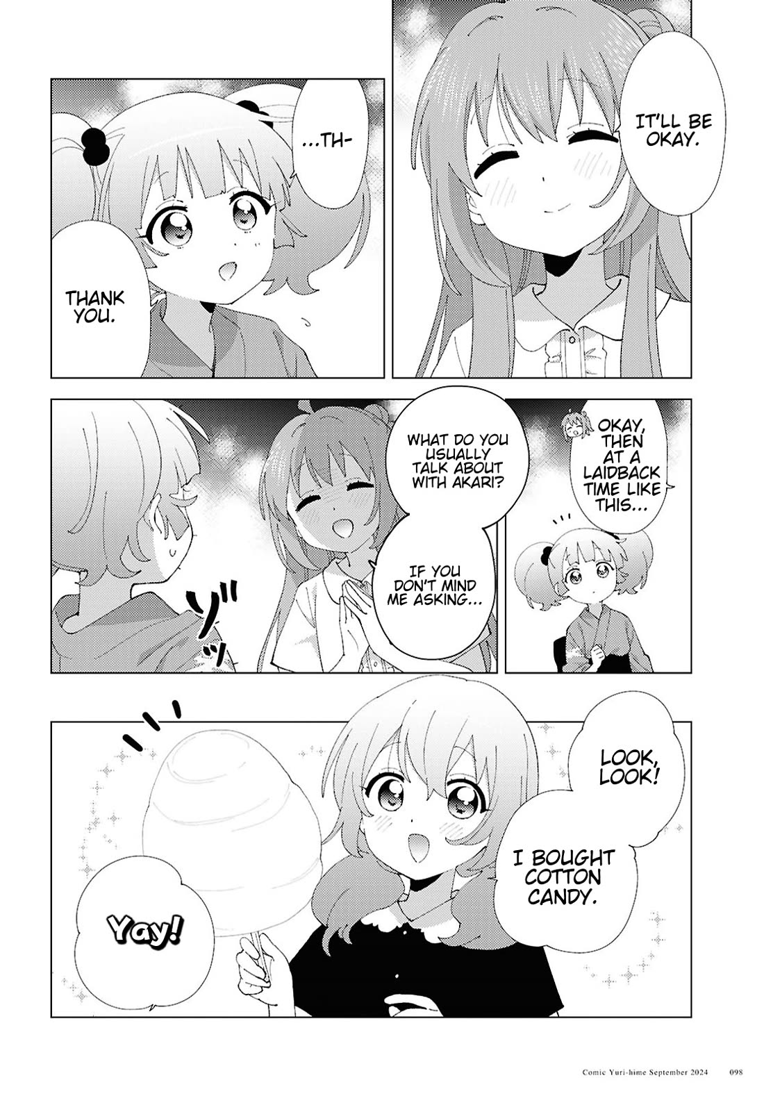 Yuru Yuri Chapter 212 page 4 - Chapter 212: Chinatsu and Summer - Akari and Festival