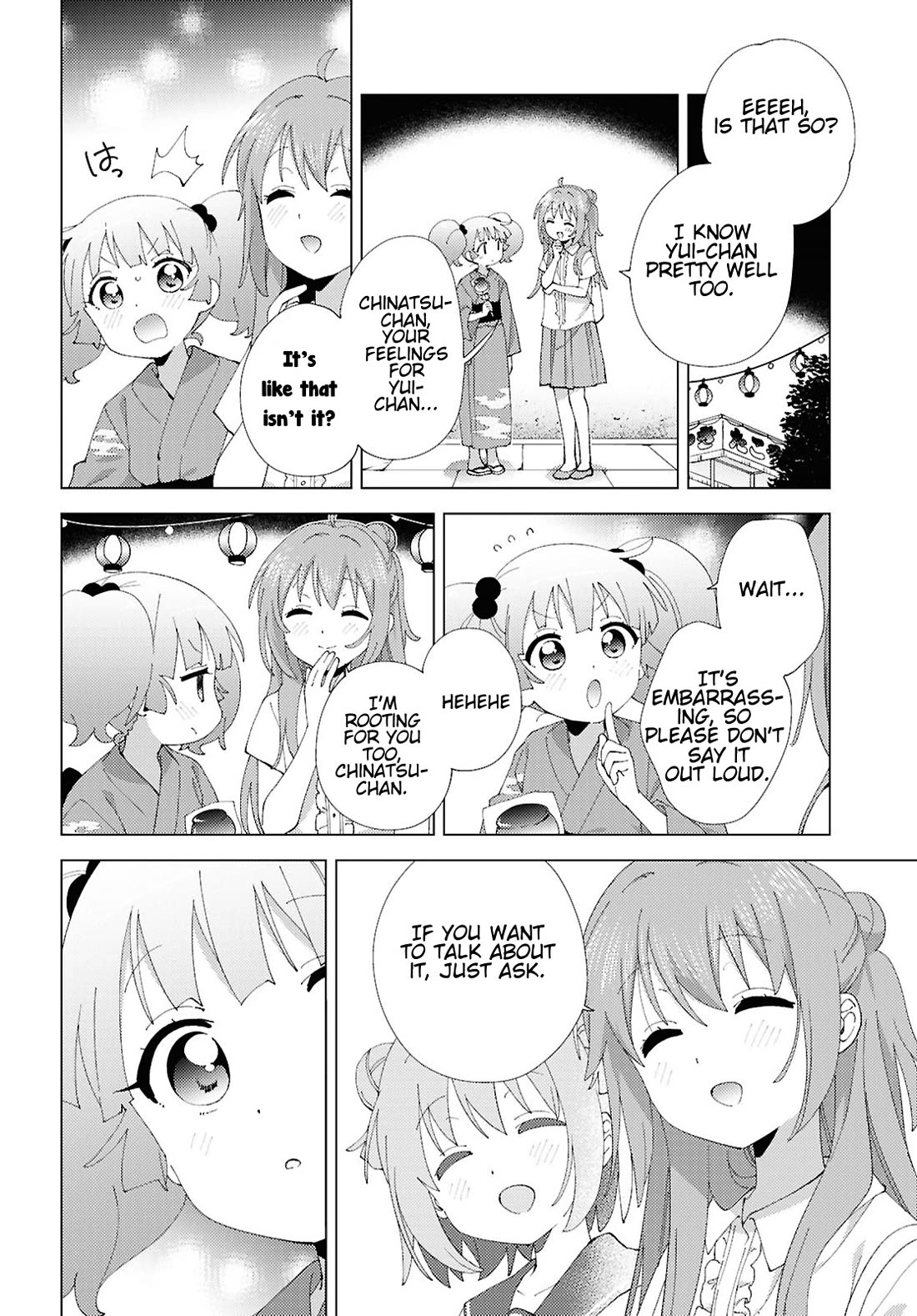 Yuru Yuri Chapter 212 page 8 - Chapter 212: Chinatsu and Summer - Akari and Festival