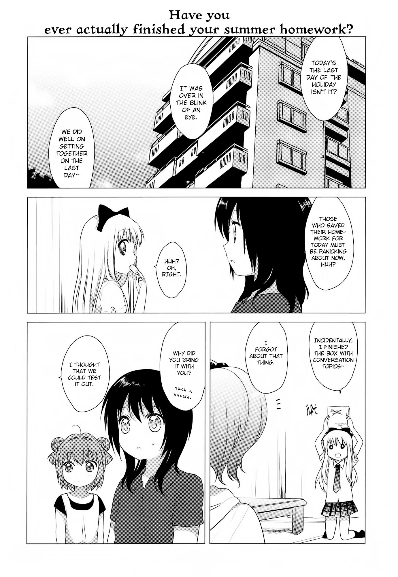 Yuru Yuri Chapter 22 page 2 - Chapter 22: A Story About How The Homework of Life Continues Even After Summer Homework is Over