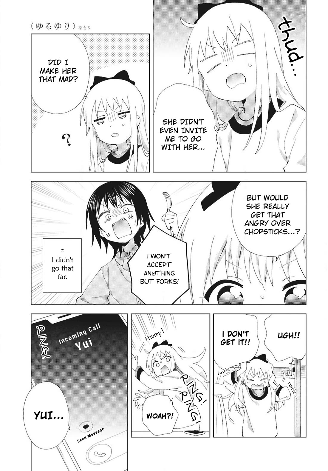 Yuru Yuri Chapter 222 page 7 - Chapter 222: An Argument, Pasta, and Chopsticks