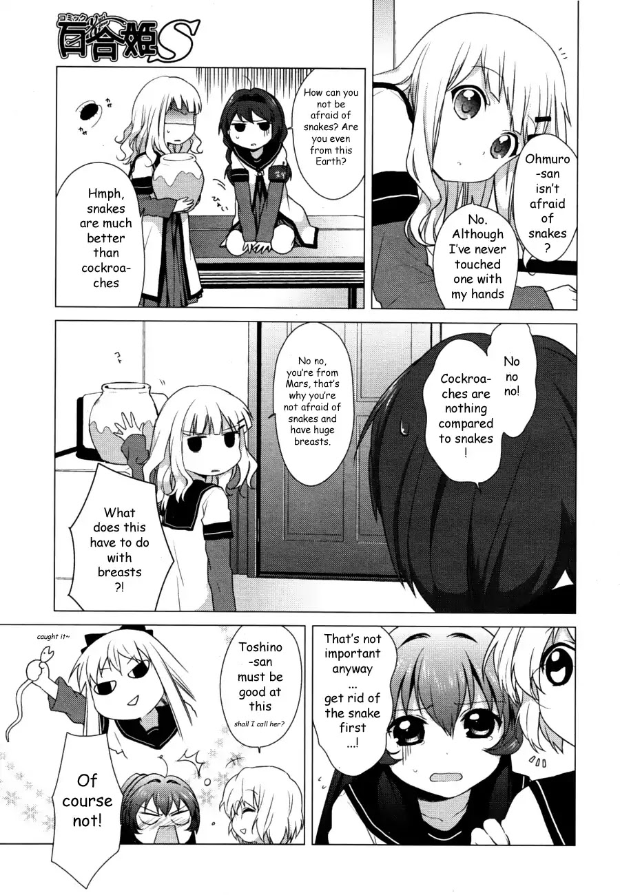 Yuru Yuri Chapter 28 page 5 - Chapter 28: Hey, Yellow Snake, Don't Come Any Closer!!