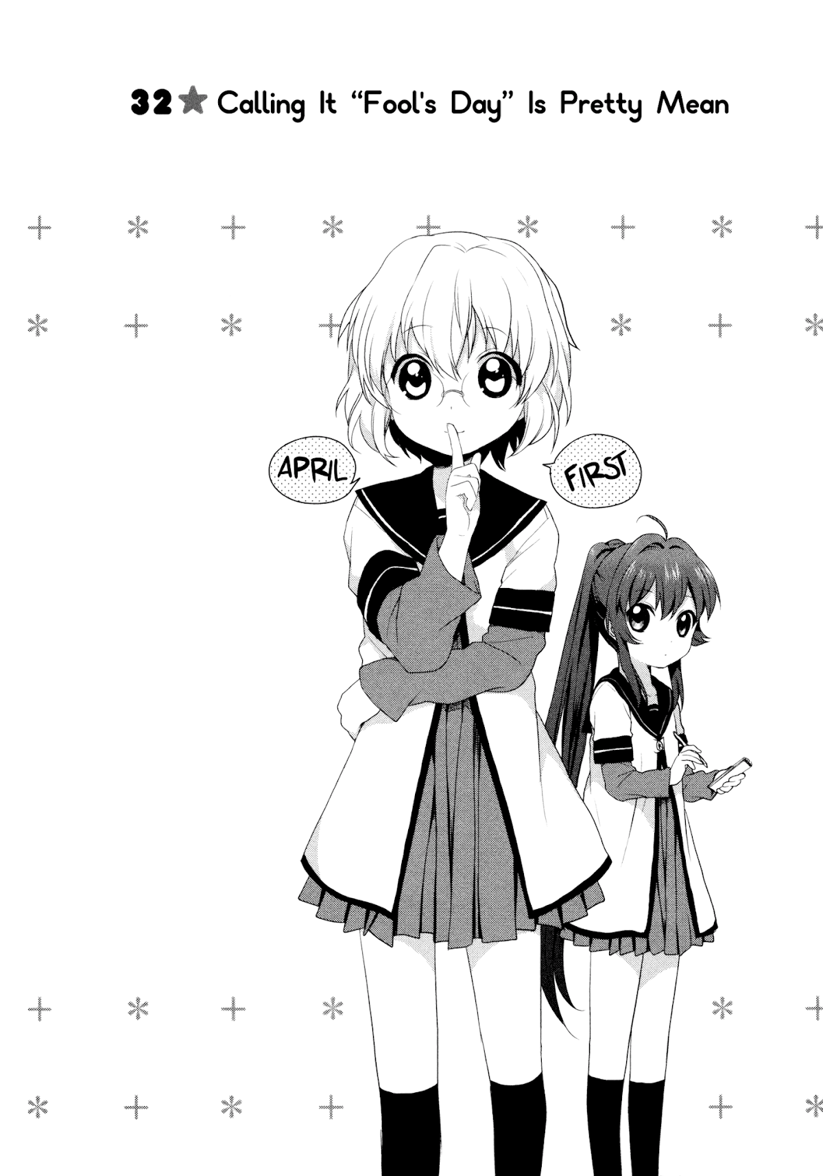 Yuru Yuri Chapter 32 page 1 - Chapter 32: Calling It "Fool's Day" Is Pretty Mean