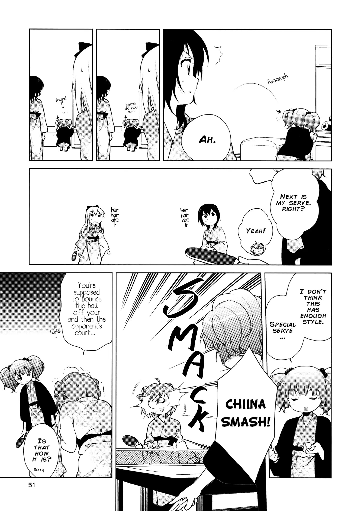 Yuru Yuri Chapter 47 page 5 - Chapter 47: Violent Onsen Table Tennis