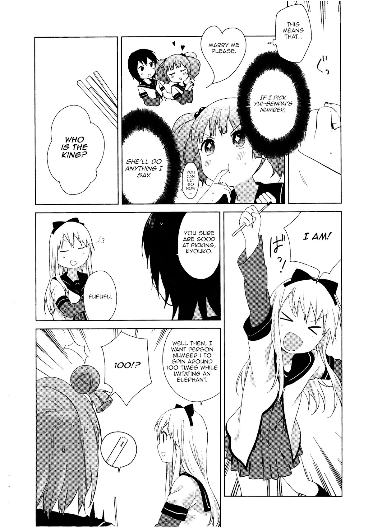 Yuru Yuri Chapter 56 page 6 - Chapter 56: Queen Game!!