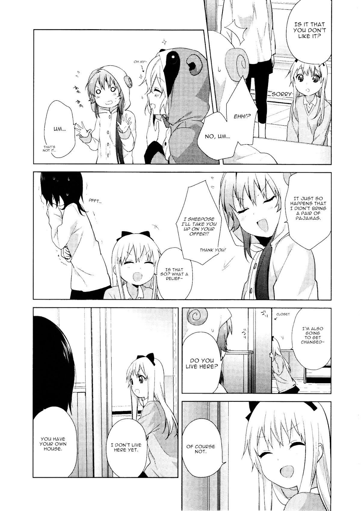 Yuru Yuri Chapter 57 page 3 - Chapter 57: Pajama Party 14 Year Old Edition