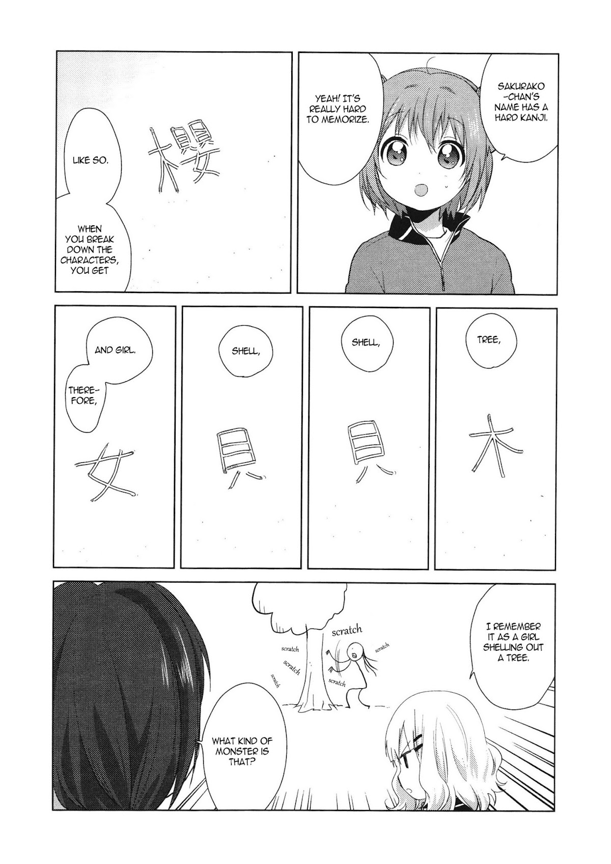 Yuru Yuri Chapter 61.6 page 12 - Chapter 61.6: Intermission 14 - Insufficent Feeling (Kanji) Spintops (Frames)