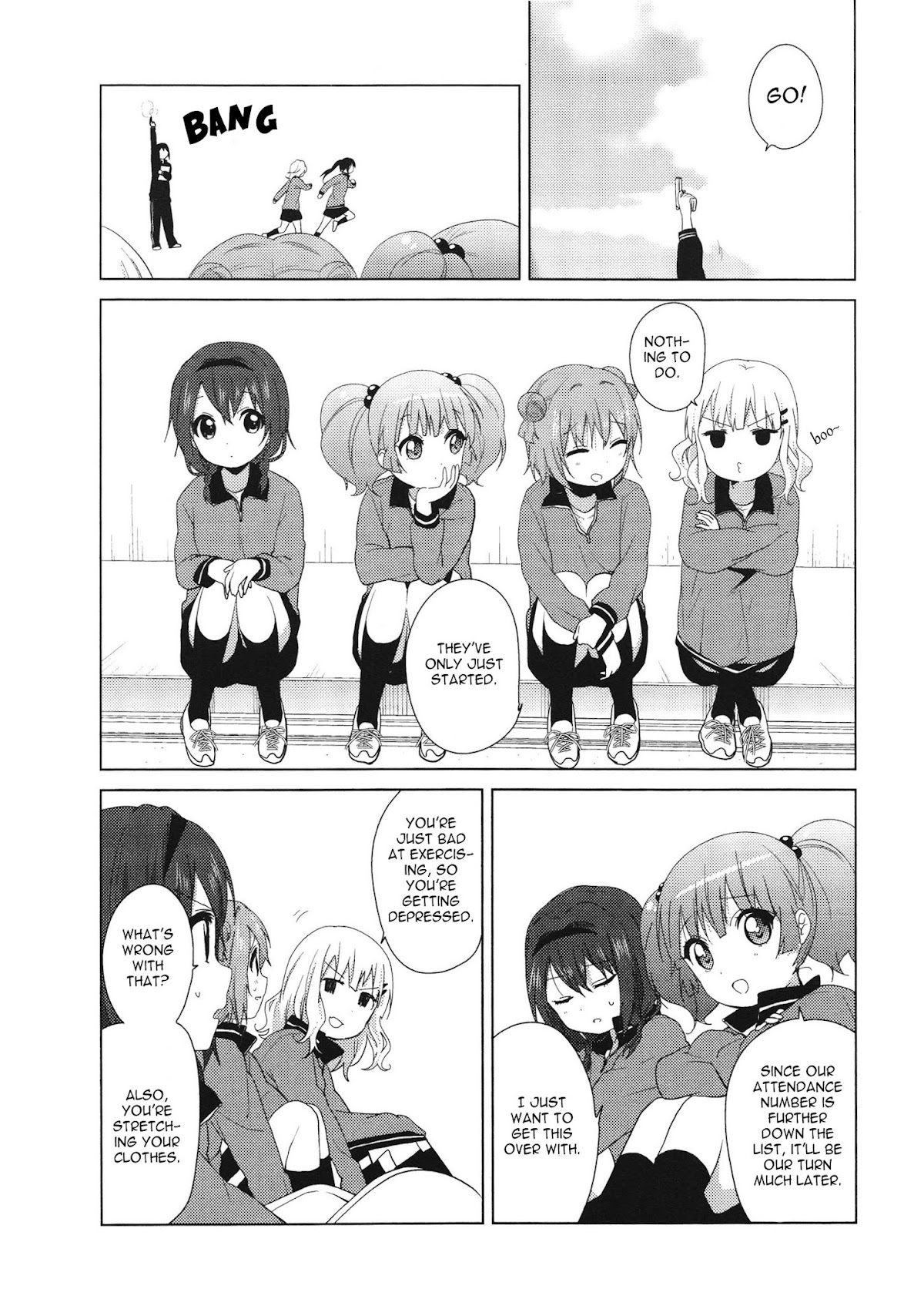 Yuru Yuri Chapter 61.6 page 2 - Chapter 61.6: Intermission 14 - Insufficent Feeling (Kanji) Spintops (Frames)