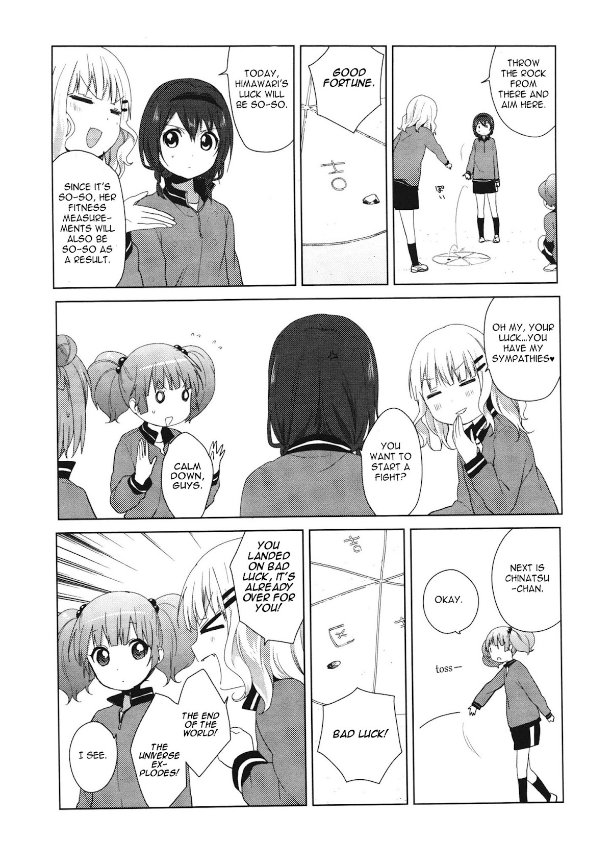 Yuru Yuri Chapter 61.6 page 4 - Chapter 61.6: Intermission 14 - Insufficent Feeling (Kanji) Spintops (Frames)