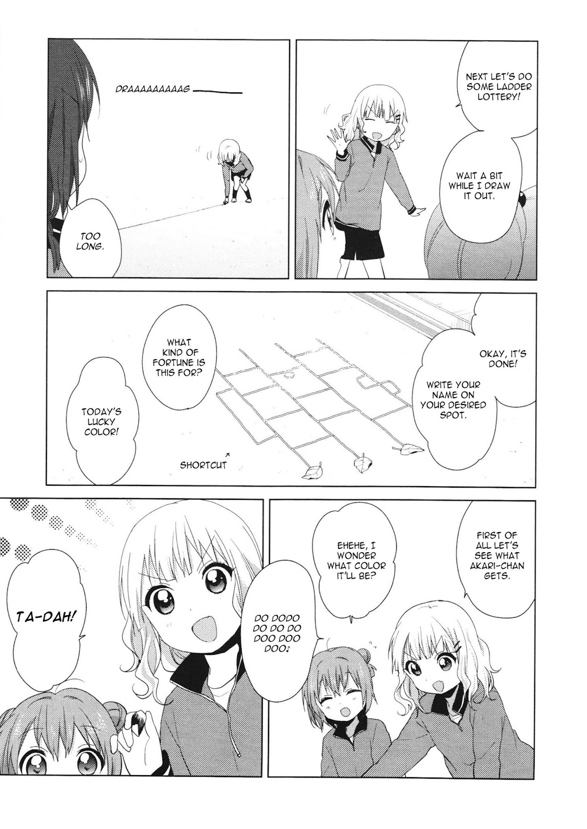 Yuru Yuri Chapter 61.6 page 7 - Chapter 61.6: Intermission 14 - Insufficent Feeling (Kanji) Spintops (Frames)