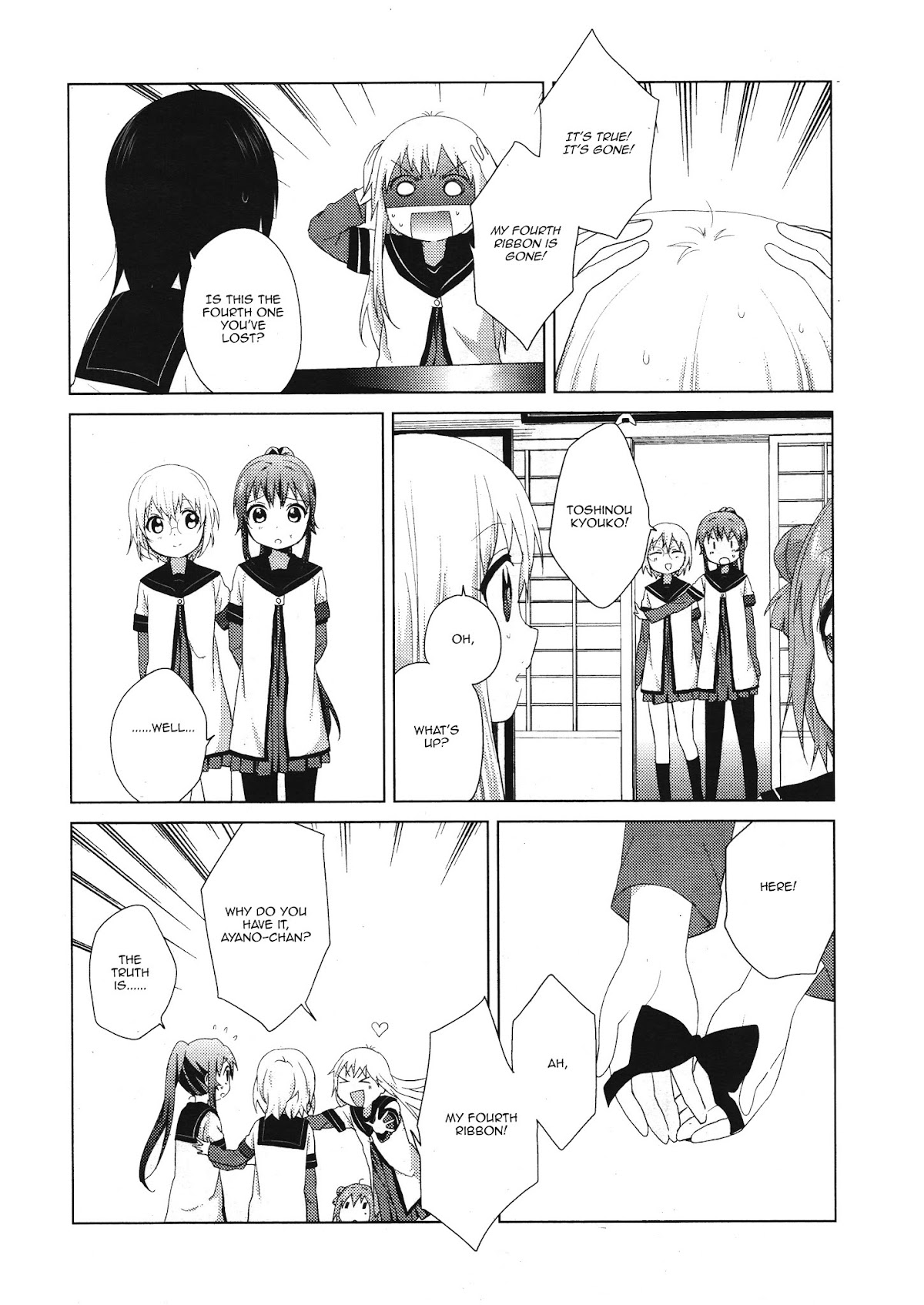 Yuru Yuri Chapter 64 page 10 - Chapter 64: Ayano's Ponytail, Kyouko's Ribbon