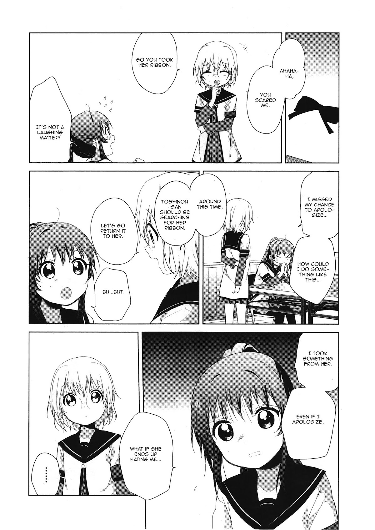 Yuru Yuri Chapter 64 page 8 - Chapter 64: Ayano's Ponytail, Kyouko's Ribbon