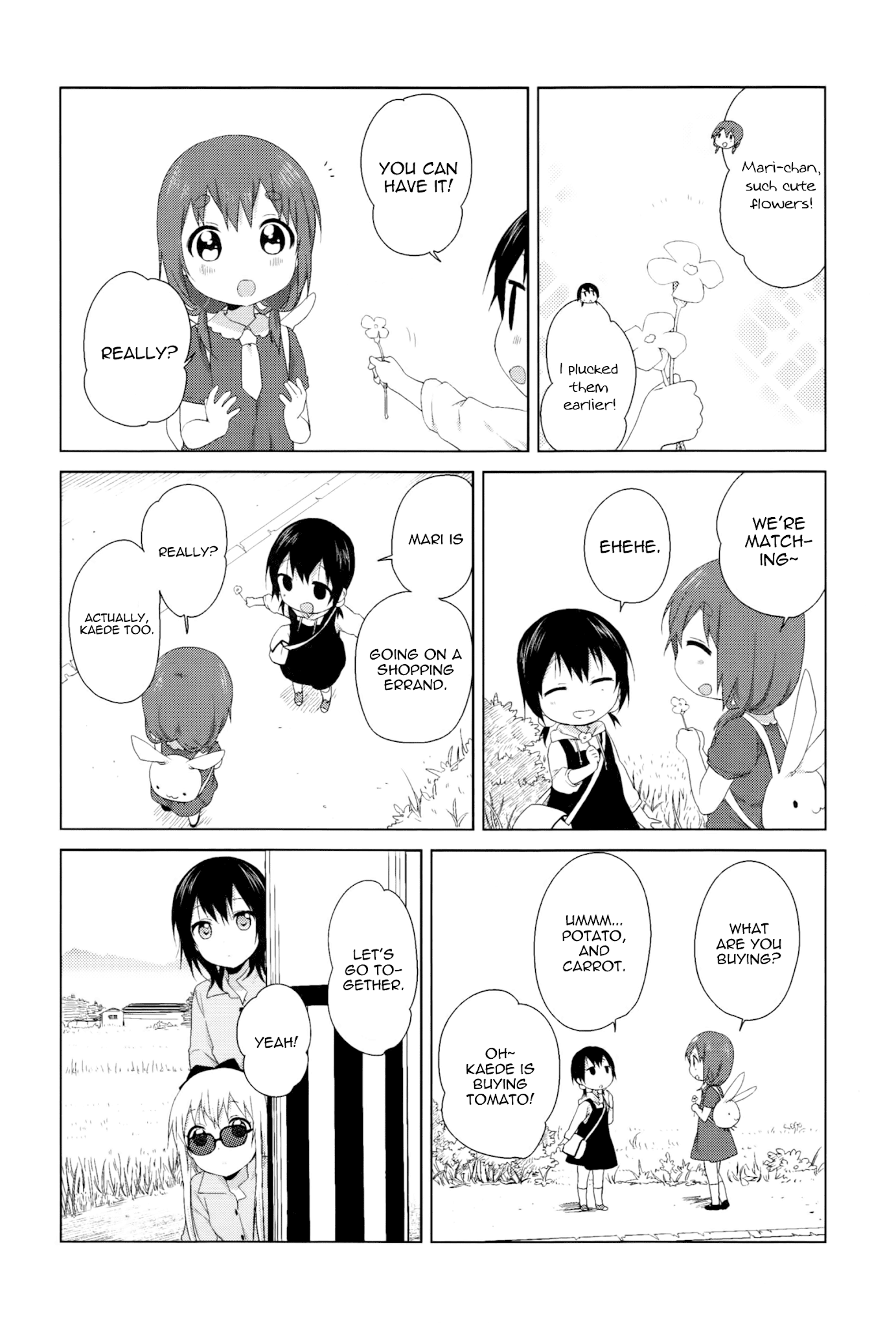 Yuru Yuri Chapter 70.7 page 6 - Chapter 70.7: Intermission 22 - A Girl's First Shopping Errand. And Her Stalkers.