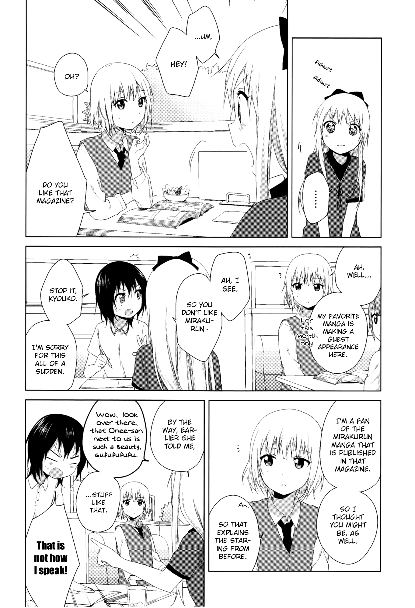 Yuru Yuri Chapter 70.9 page 8 - Chapter 70.9: Intermission 24 - I'm Sorry to Say, Among These People, there is One Disappointing One...Oh, They Aren't Here...
