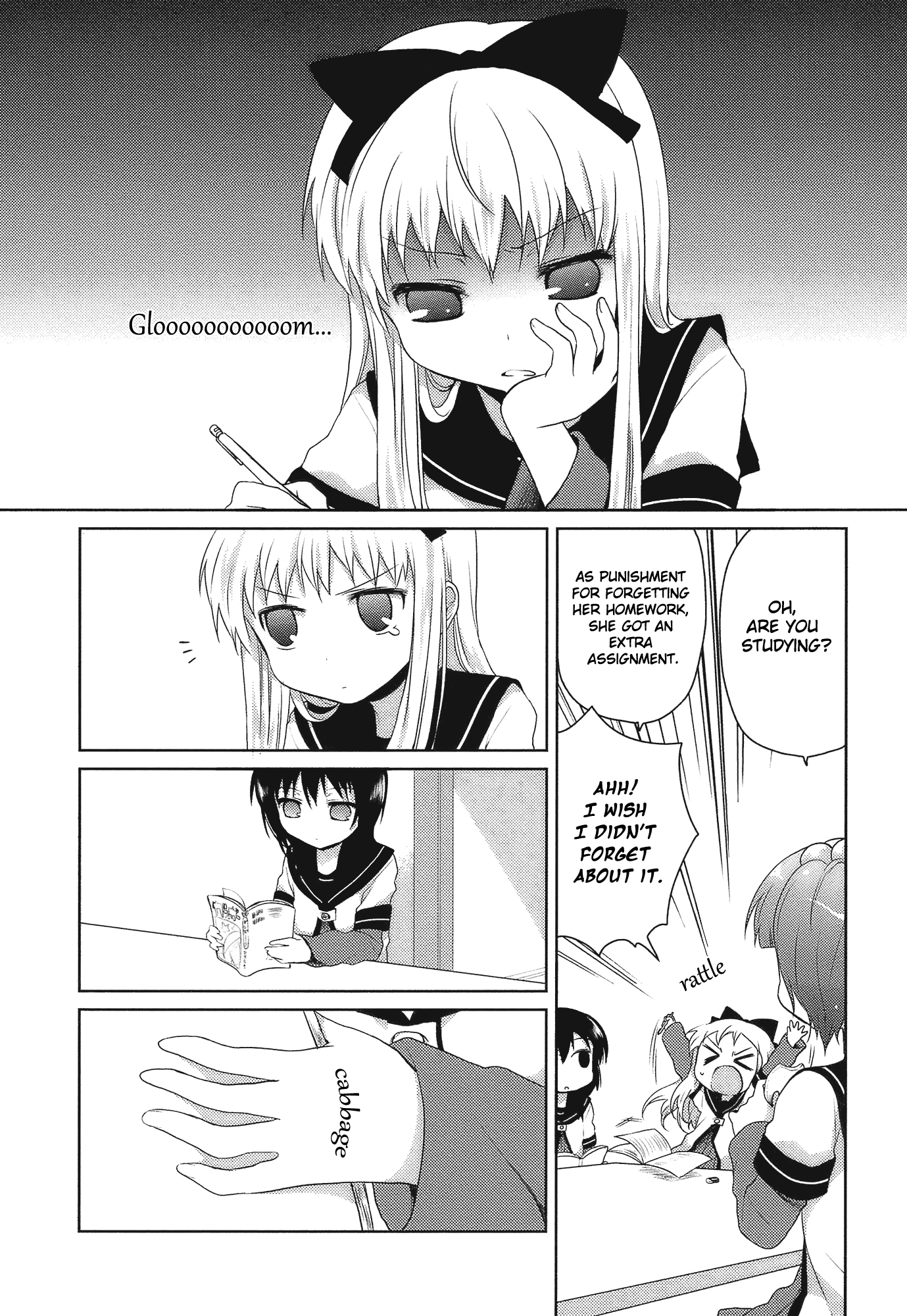 Yuru Yuri Chapter 9 page 1 - Chapter 9: Homework When You Least Expect It