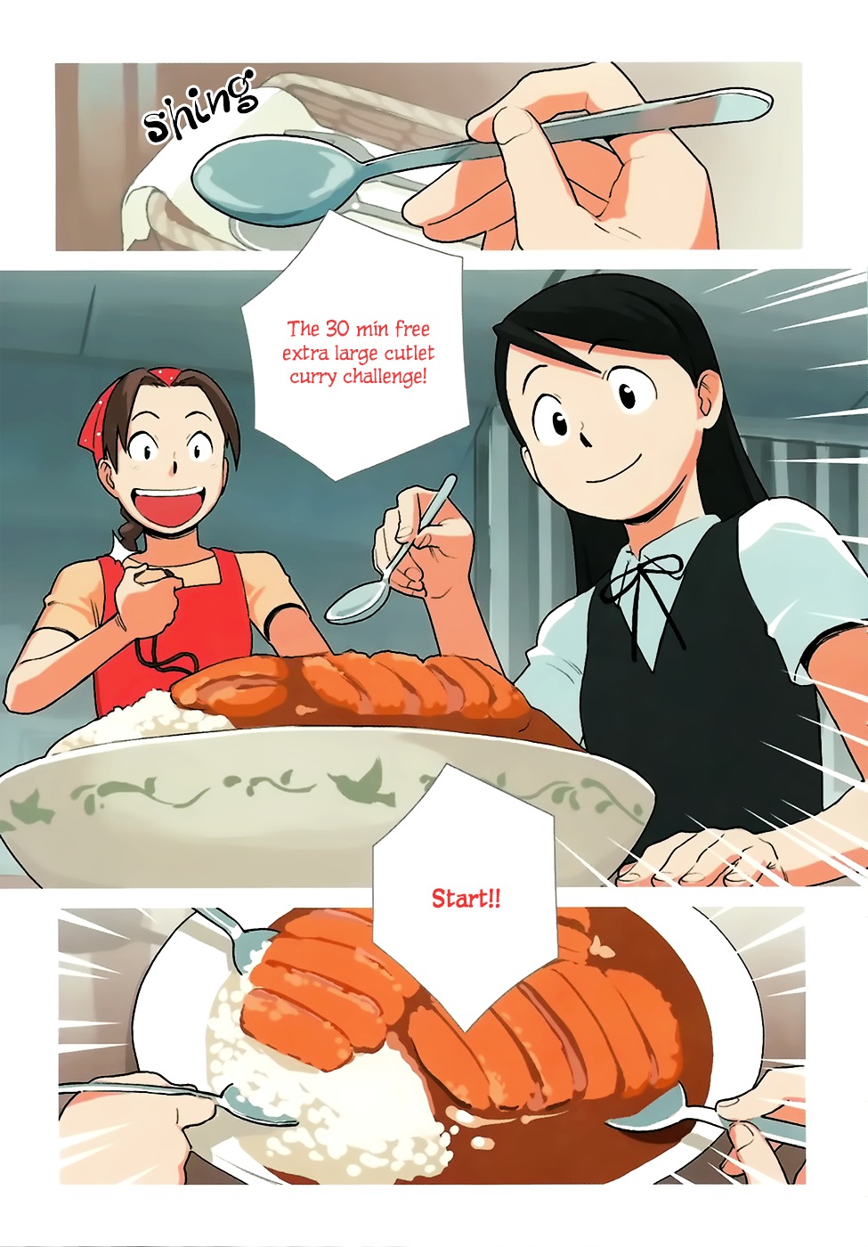 Yuru Yuru Chapter 26 page 4 - Chapter 26 : Challenge?! Extra Large Cutlet Curry!