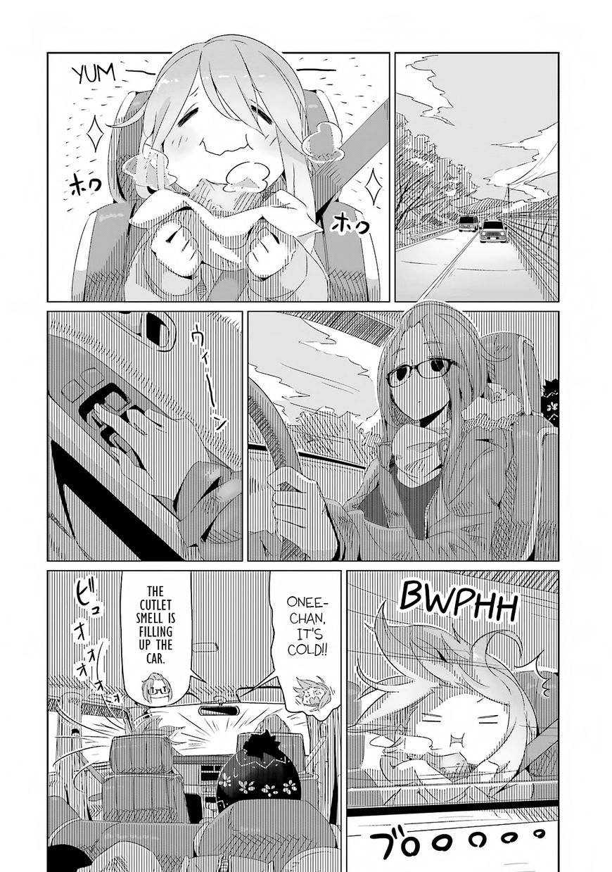 Yurucamp Chapter 10 page 10 - Chapter 10 : Meat, Autumn Leaves, and a Mysterious Lake