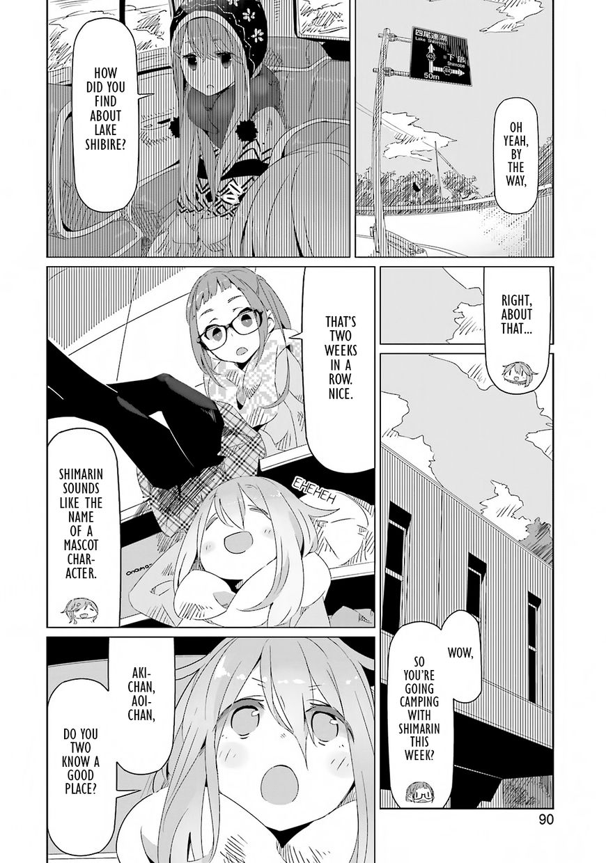 Yurucamp Chapter 10 page 12 - Chapter 10 : Meat, Autumn Leaves, and a Mysterious Lake
