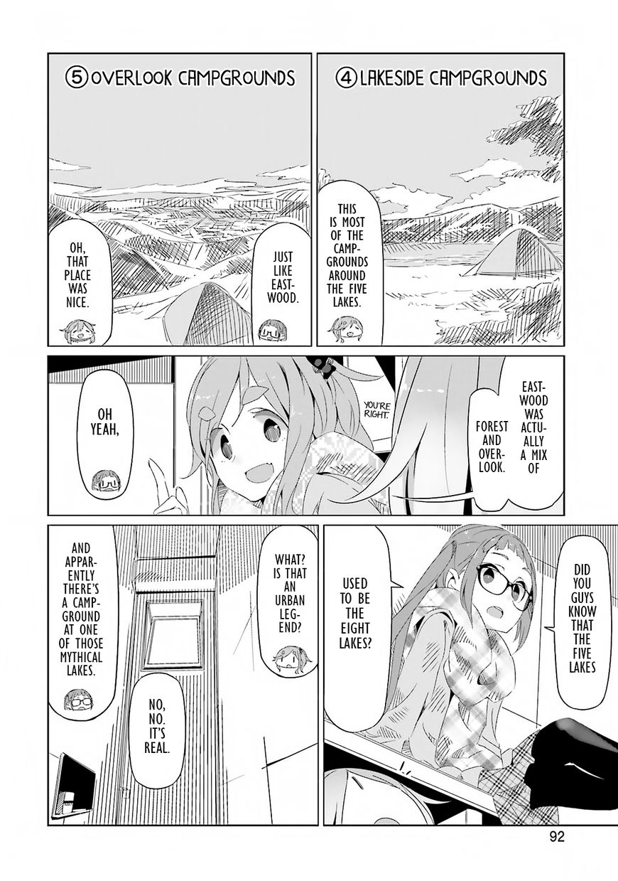 Yurucamp Chapter 10 page 14 - Chapter 10 : Meat, Autumn Leaves, and a Mysterious Lake