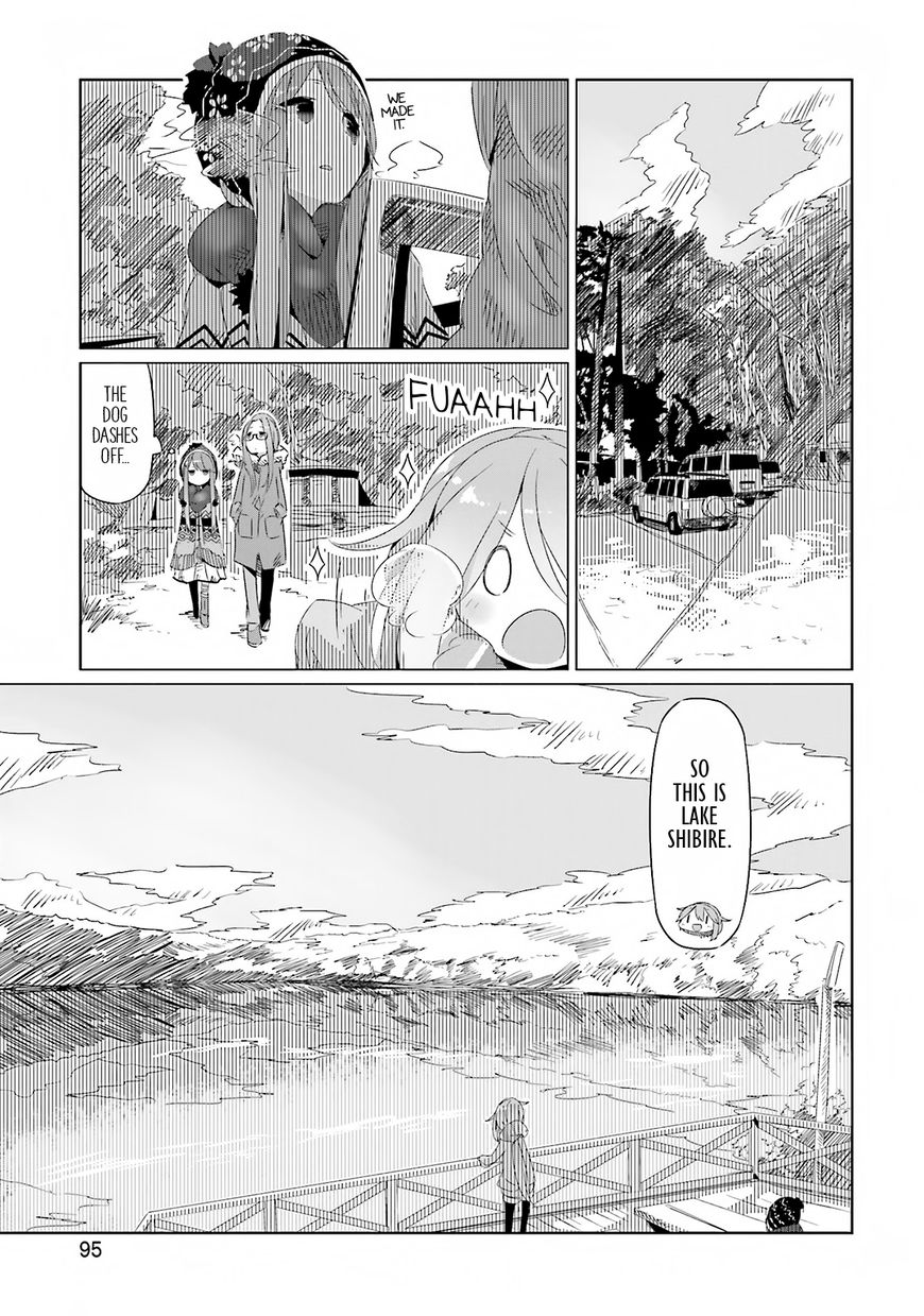 Yurucamp Chapter 10 page 17 - Chapter 10 : Meat, Autumn Leaves, and a Mysterious Lake