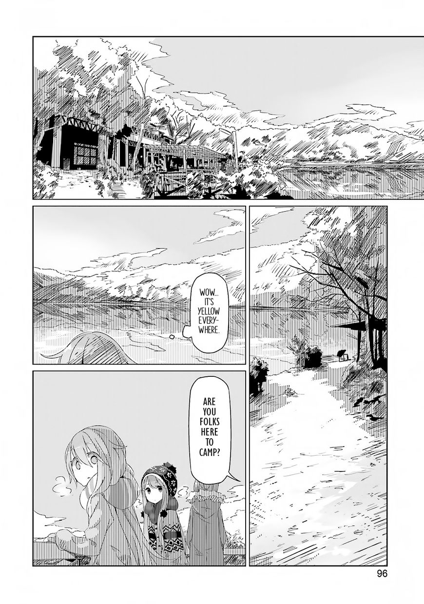 Yurucamp Chapter 10 page 18 - Chapter 10 : Meat, Autumn Leaves, and a Mysterious Lake