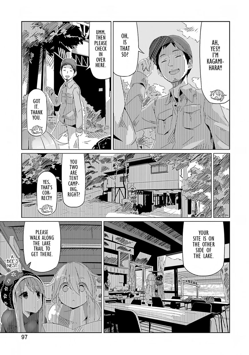 Yurucamp Chapter 10 page 19 - Chapter 10 : Meat, Autumn Leaves, and a Mysterious Lake