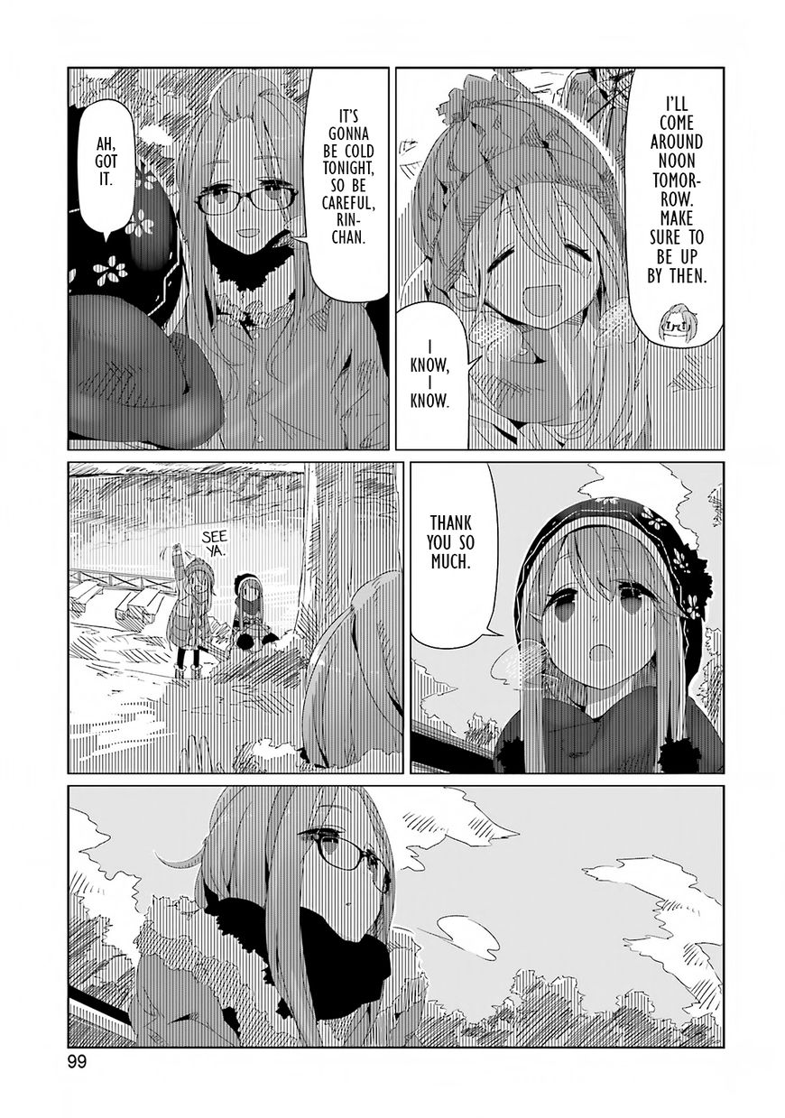 Yurucamp Chapter 10 page 21 - Chapter 10 : Meat, Autumn Leaves, and a Mysterious Lake