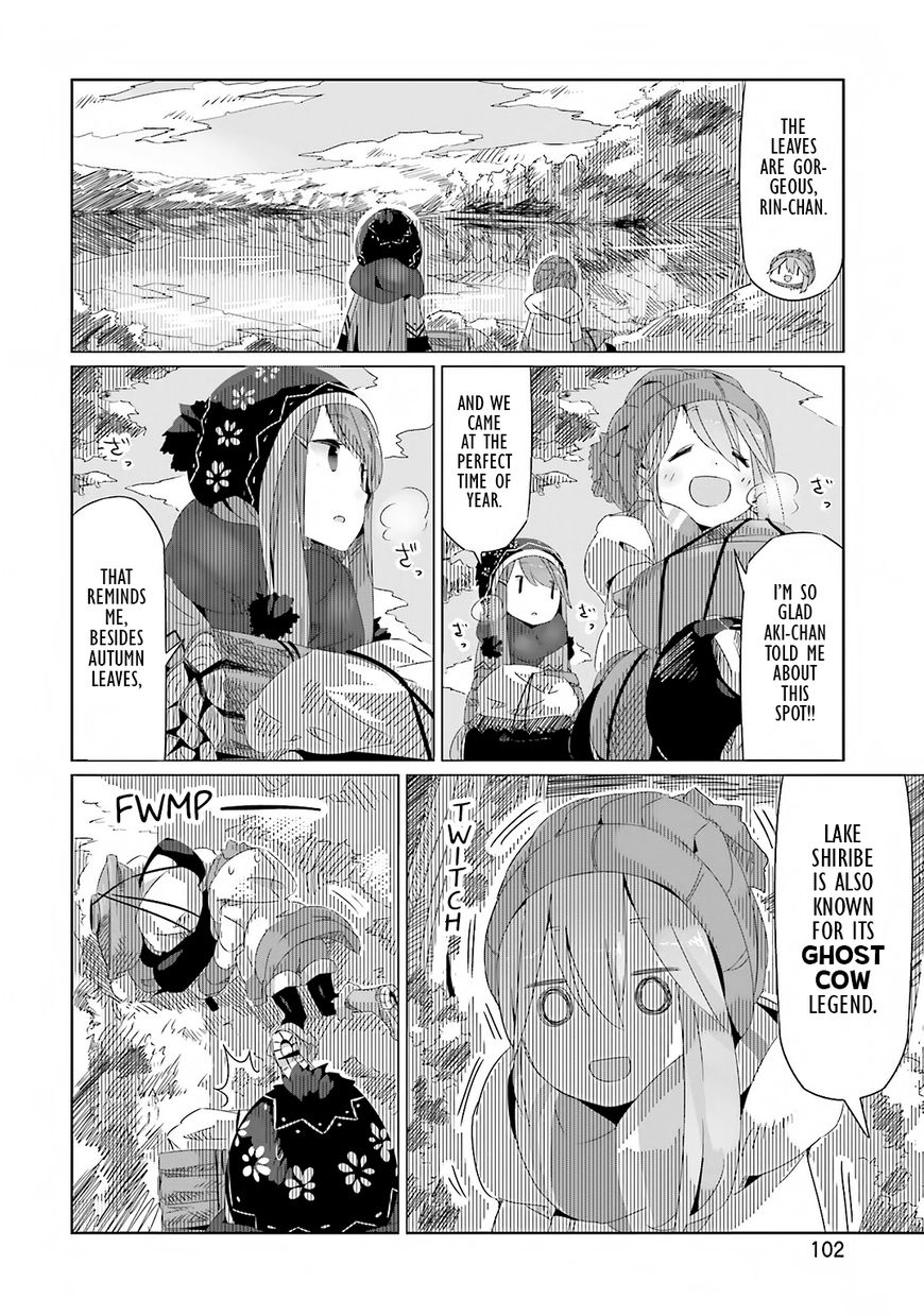 Yurucamp Chapter 10 page 24 - Chapter 10 : Meat, Autumn Leaves, and a Mysterious Lake