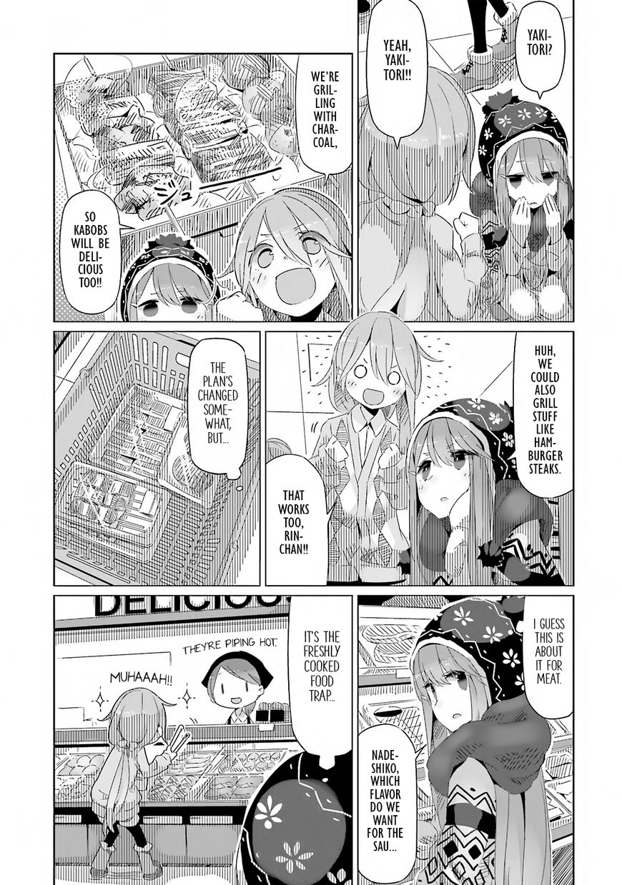 Yurucamp Chapter 10 page 7 - Chapter 10 : Meat, Autumn Leaves, and a Mysterious Lake
