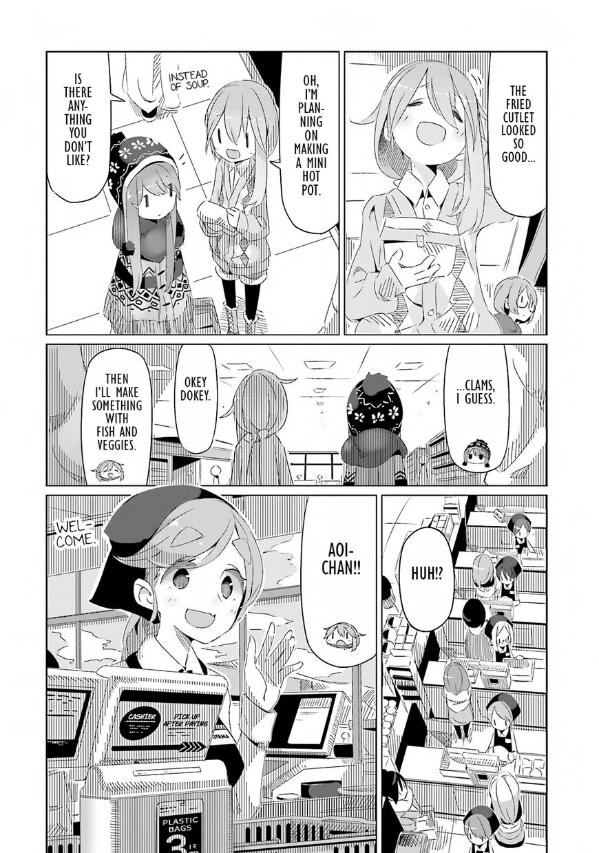 Yurucamp Chapter 10 page 8 - Chapter 10 : Meat, Autumn Leaves, and a Mysterious Lake