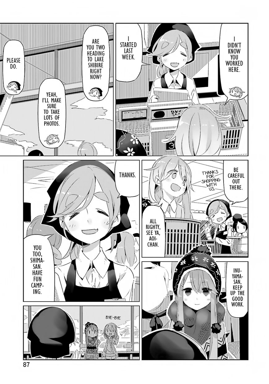 Yurucamp Chapter 10 page 9 - Chapter 10 : Meat, Autumn Leaves, and a Mysterious Lake