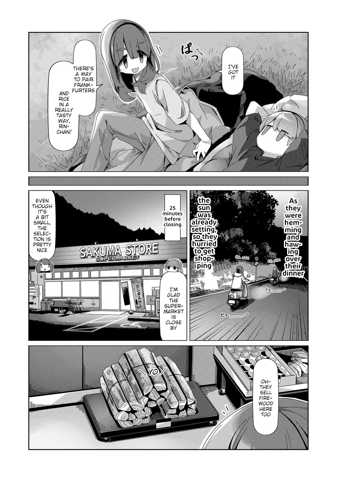 Yurucamp Chapter 100 page 6 - Chapter 100: The Problem Of What Pairs Well With Frankfurthers