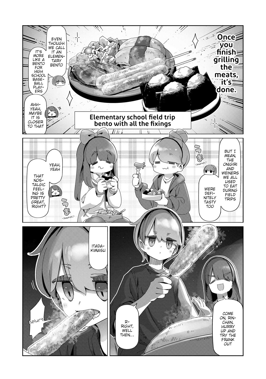 Yurucamp Chapter 100 page 9 - Chapter 100: The Problem Of What Pairs Well With Frankfurthers