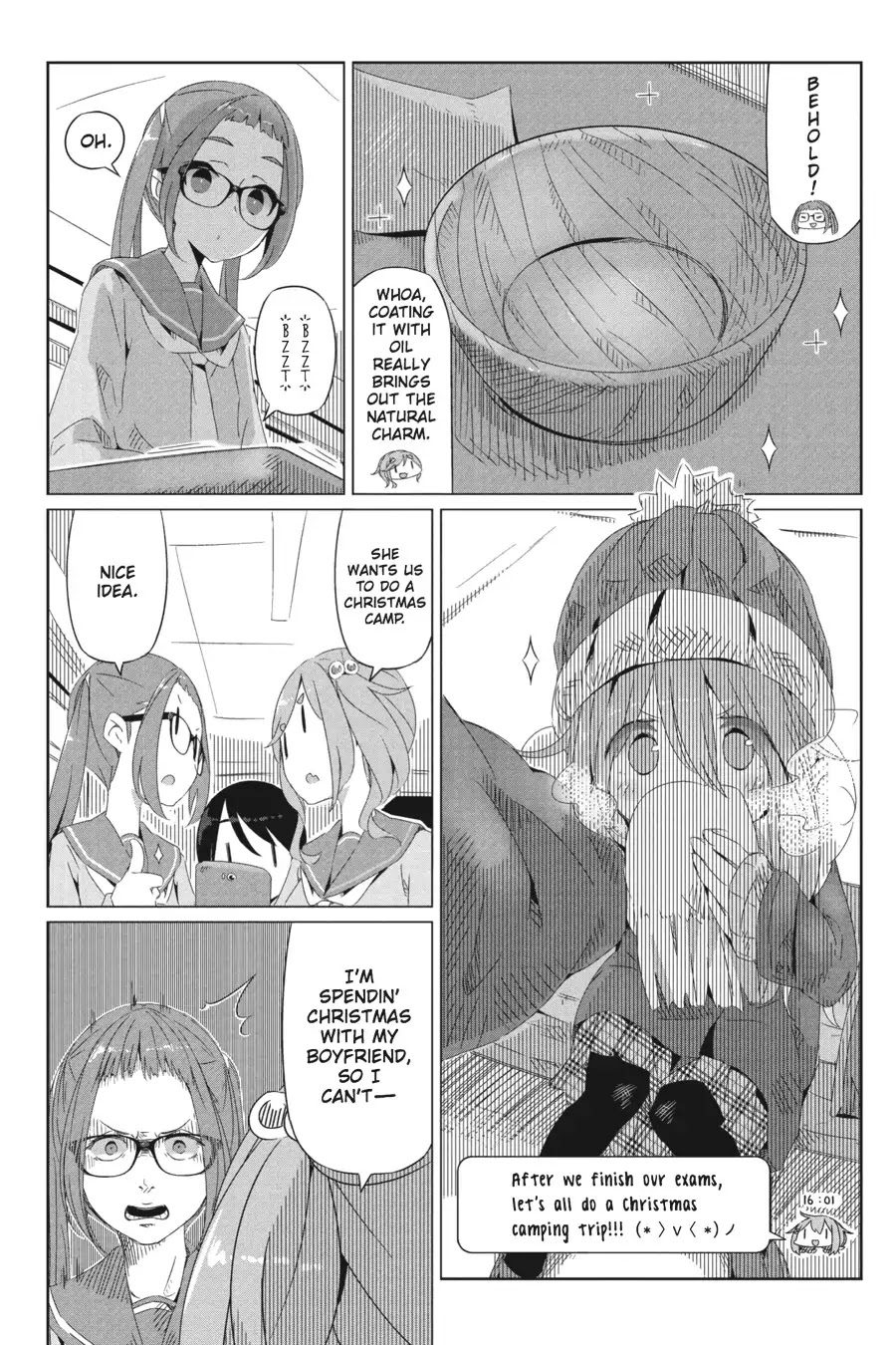 Yurucamp Chapter 13 page 19 - Chapter 13: Tests, and An Introduction to Fancy Camping